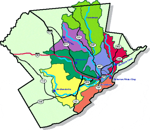 map Brodhead Watershed